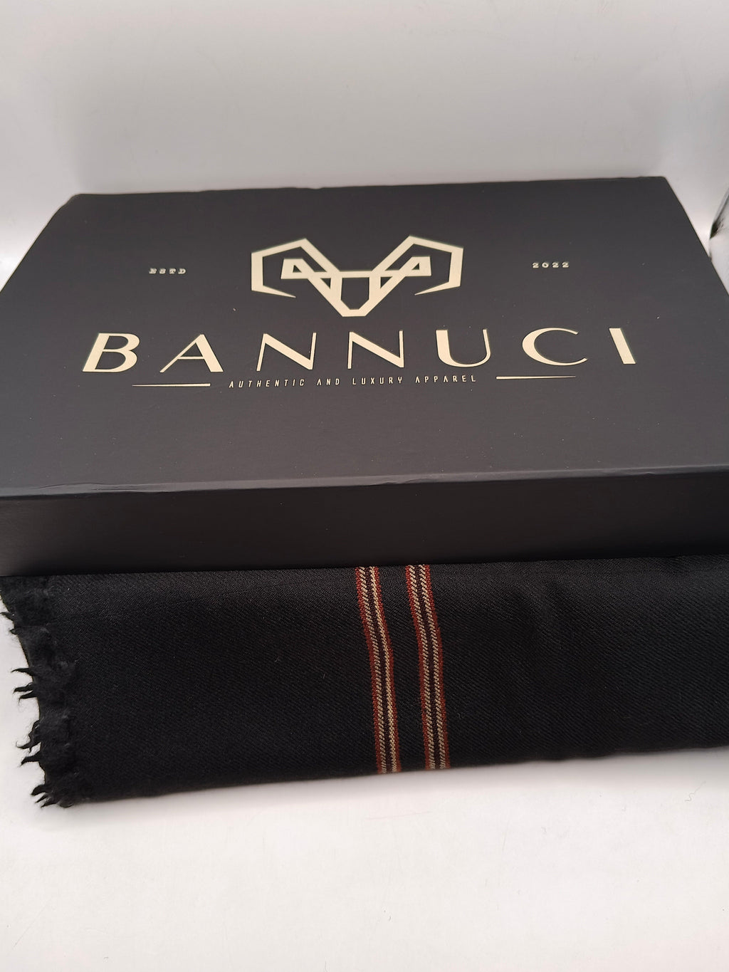 Premium Quality Multi Color Striped Double Fiber 72 Black Woolen Shawl