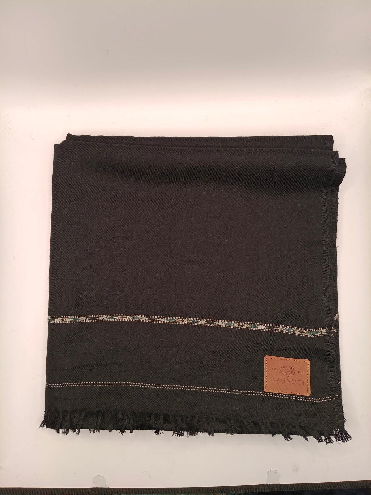 Premium Quality Striped Light Weight Black Woolen Shawls