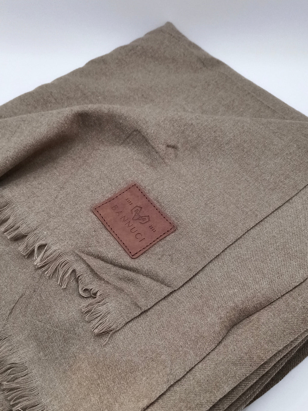 Premium Quality Brown Plain Pashmina Cashmere Shawl