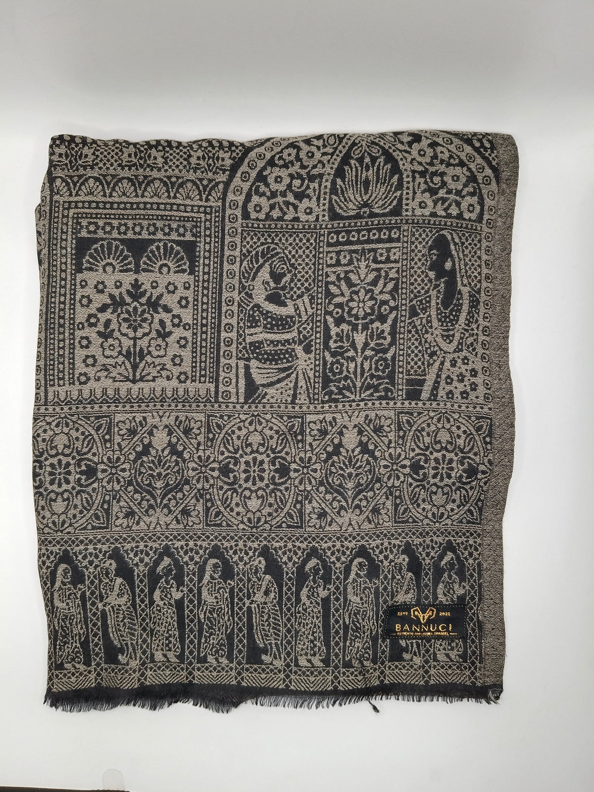 Extremely Soft Pashmina Kani Shawl With Khadi Pattern
