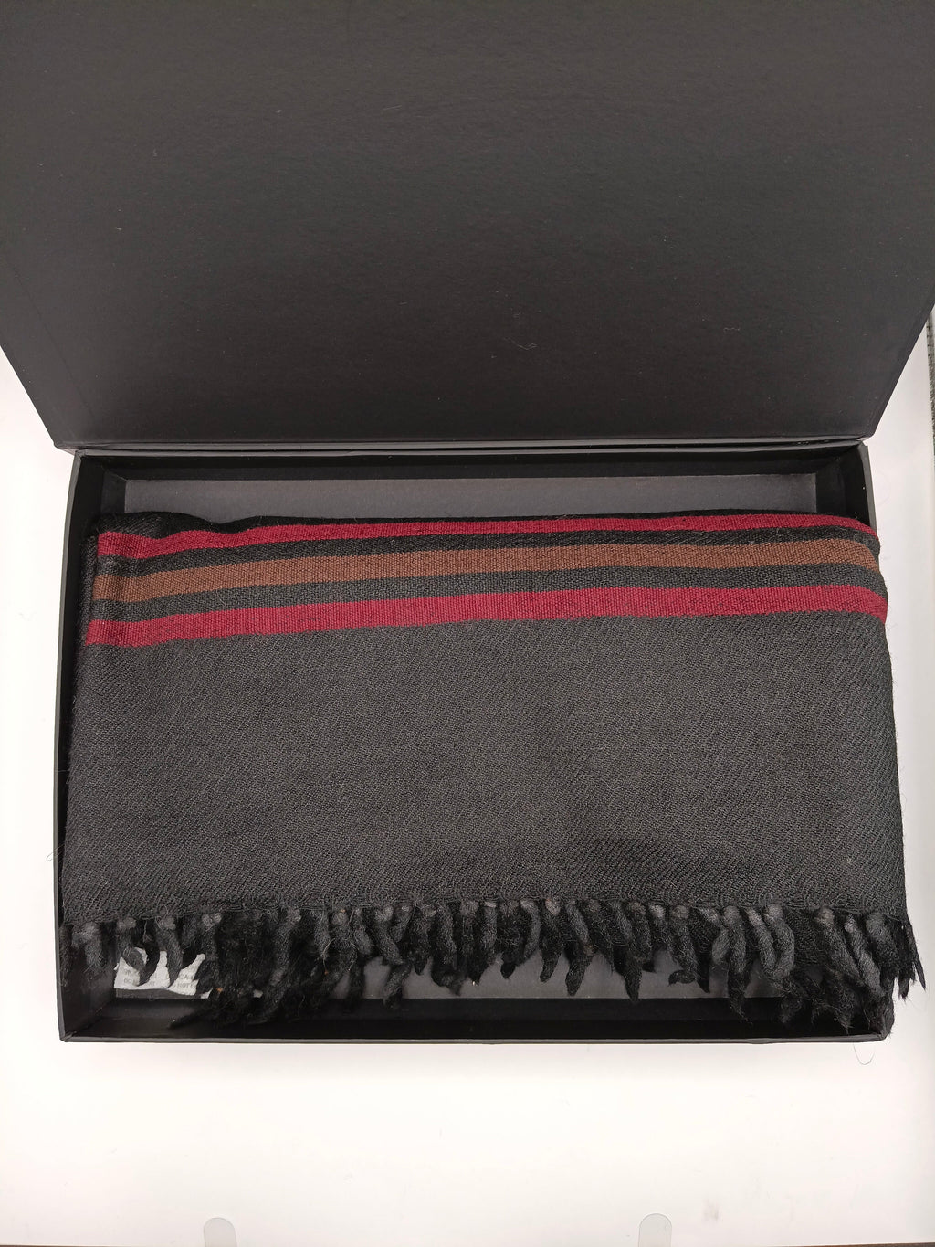 Premium Quality Stripped Black Pure/High Grade 48 Fiber Shawl