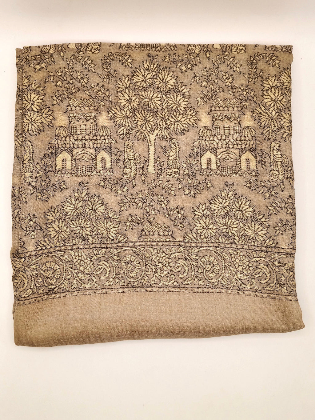 Toosh Kani Shawl With Khadi Pattern