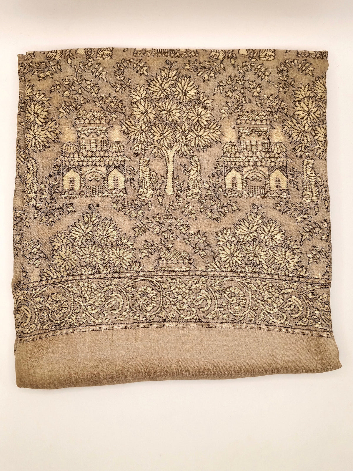 Toosh Kani Shawl With Khadi Pattern