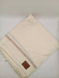 Supreme Quality Off white Pure Angora With  Rabbit Striped Woolen Shawl 2