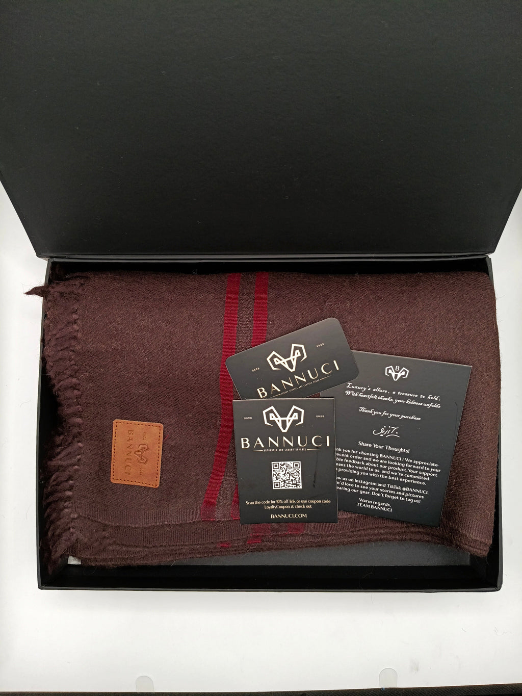 Premium Quality Stripped Coffee ColorPure/High Grade 48 Fiber Shawl