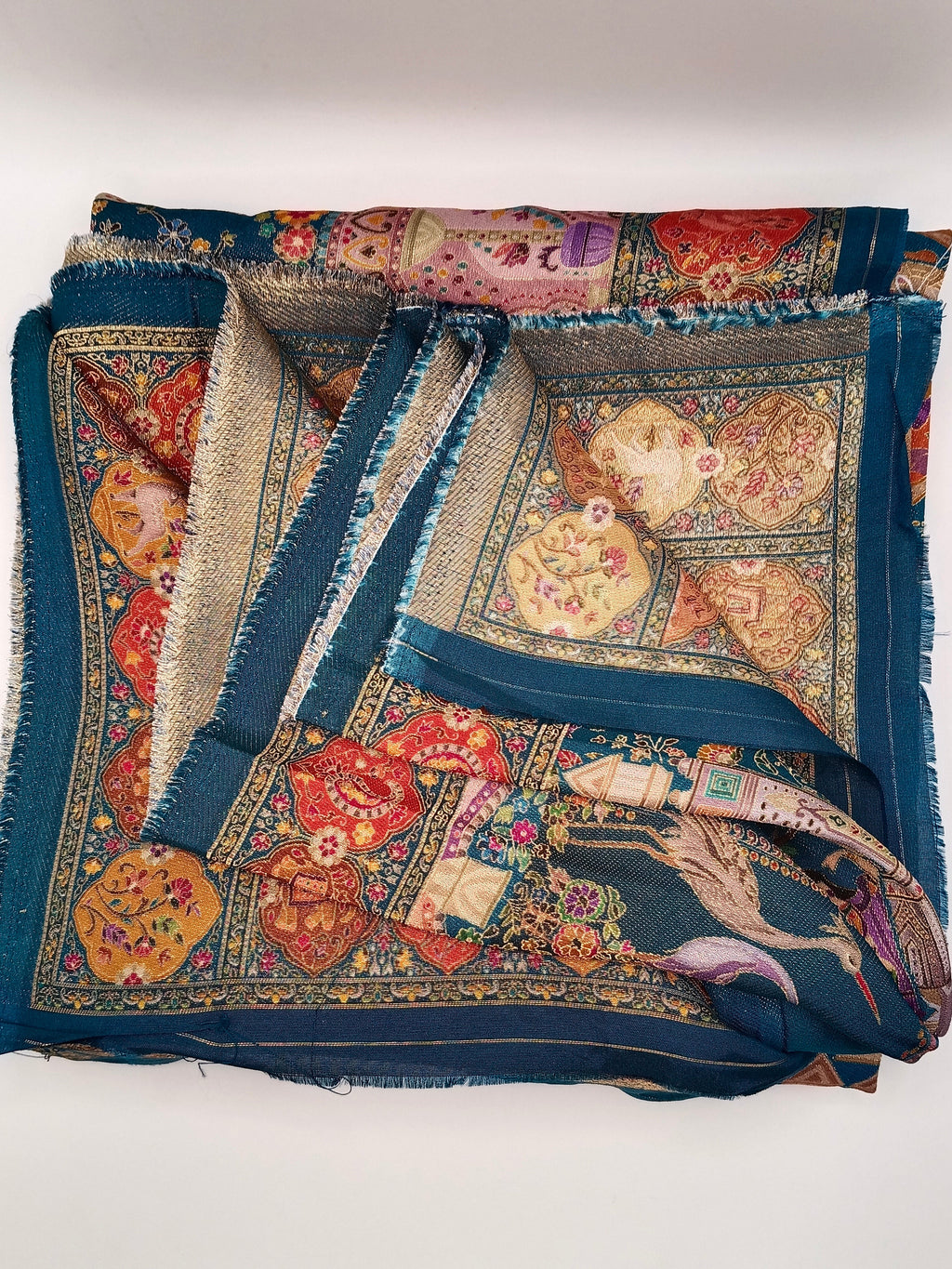 Premium Quality  Multi Mix Color kani Silk   Shawl