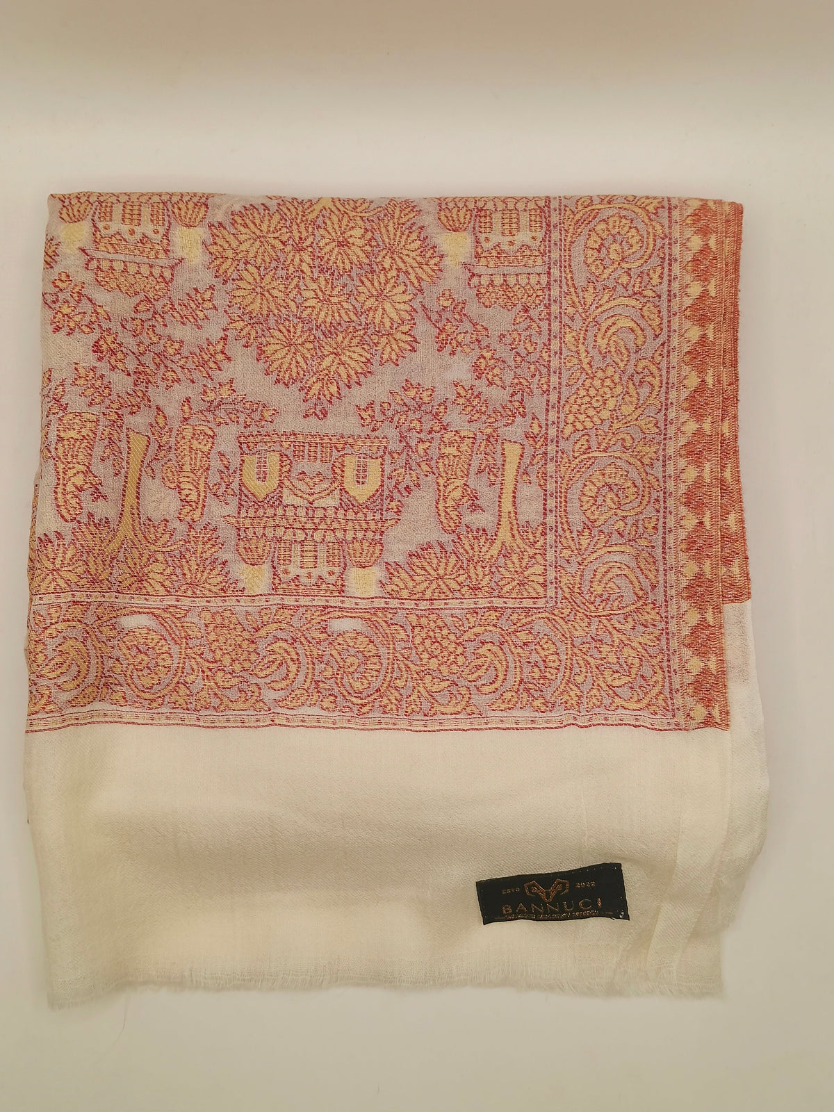 Toosh Kani Shawl With Khadi Pattern