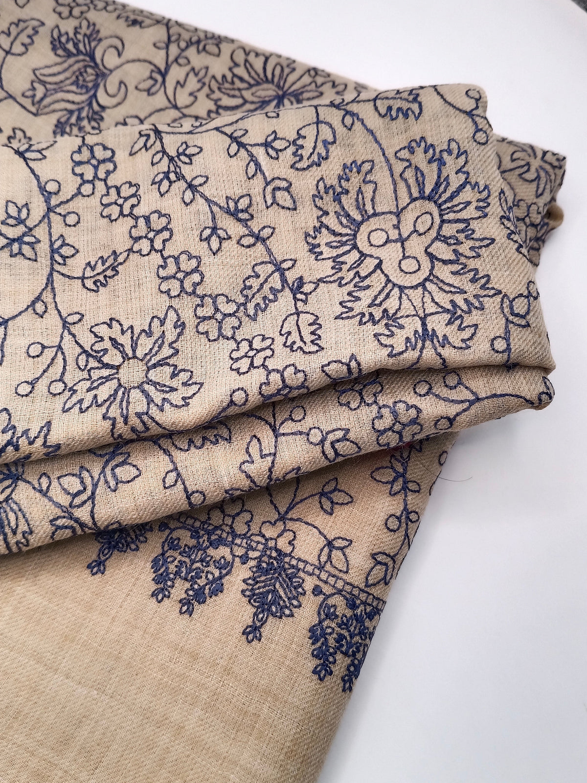 Premium Quality  Embroidered Pashmina Cashmere Shawl