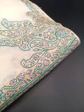 Hand Embroidered Extremely Soft Original Toosh Shawl With Border And 4 Kunj Motifs