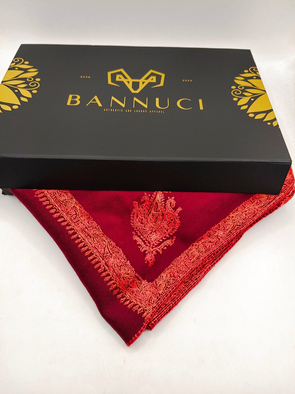 Hand Embroidered Original Toosh Shawl With Border