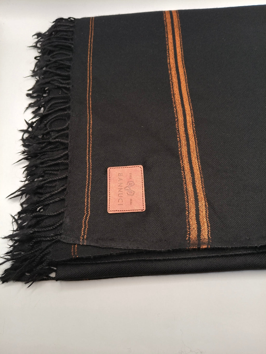 Premium Quality Multi Color Striped Double Fiber 72 Black Woolen Shawl