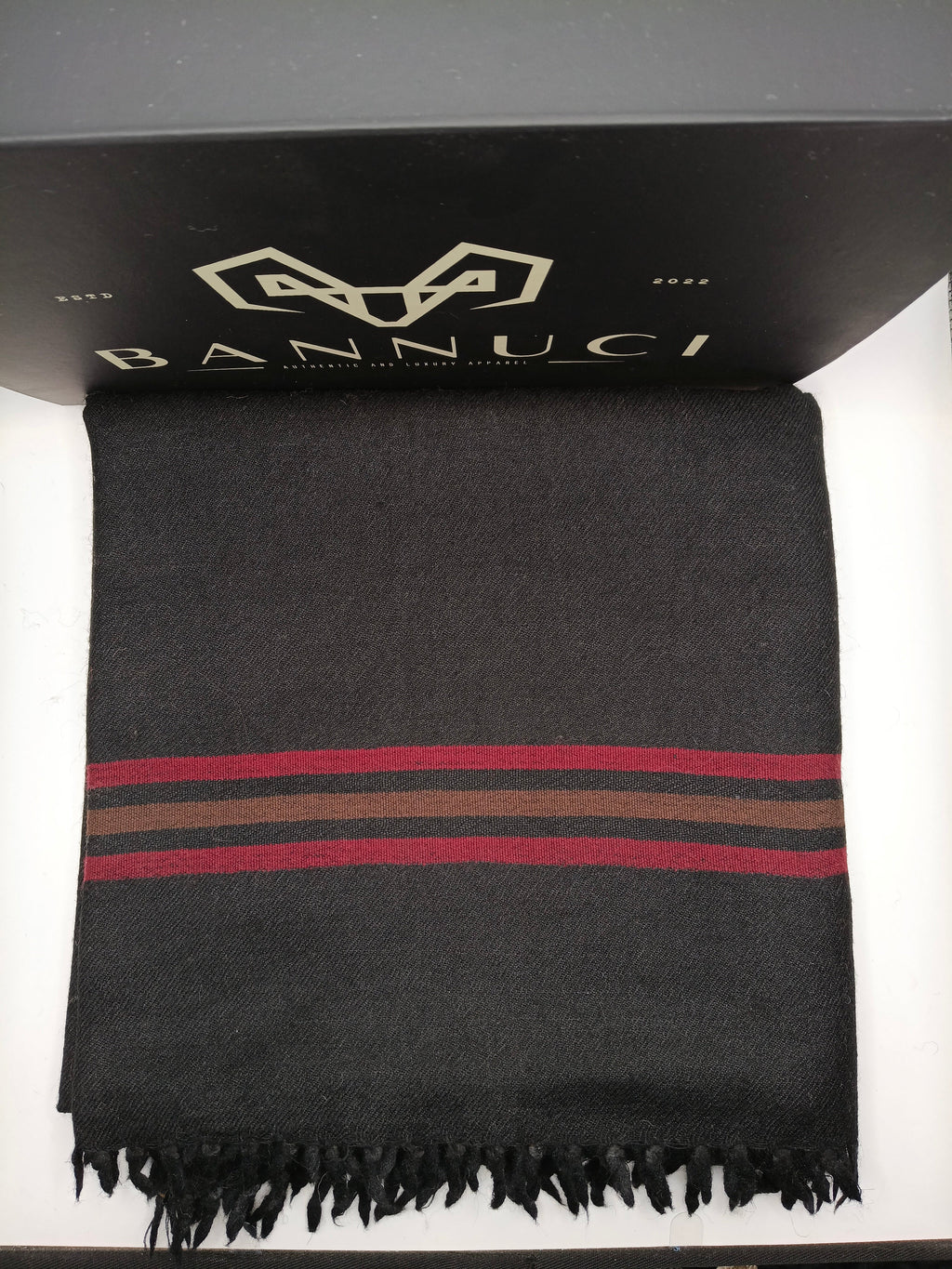 Premium Quality Stripped Black Pure/High Grade 48 Fiber Shawl