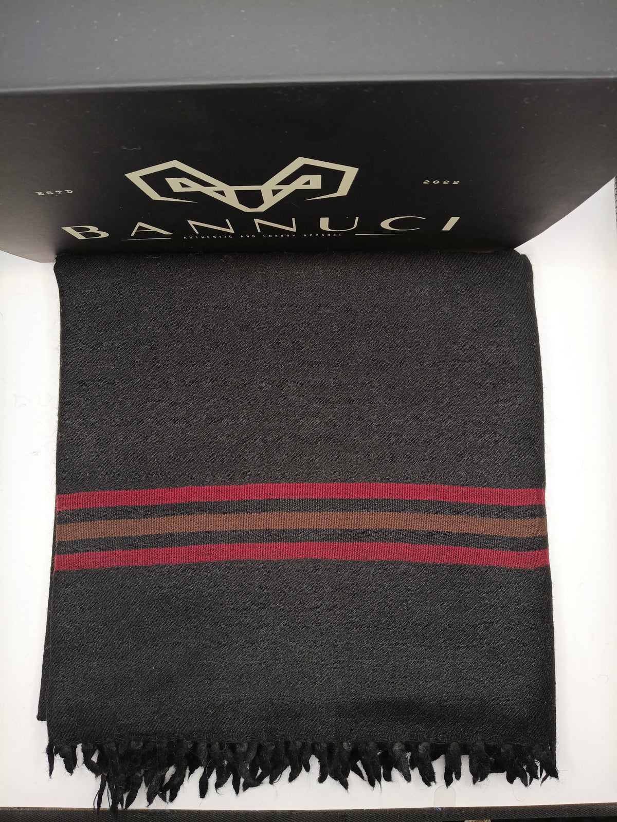 Premium Quality Stripped Black Pure/High Grade 48 Fiber Shawl