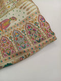 Premium Quality Off White Mix Multi Color kani Silk   Shawl