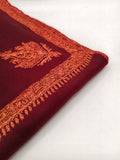 Hand Embroidered Original Toosh Shawl With Border